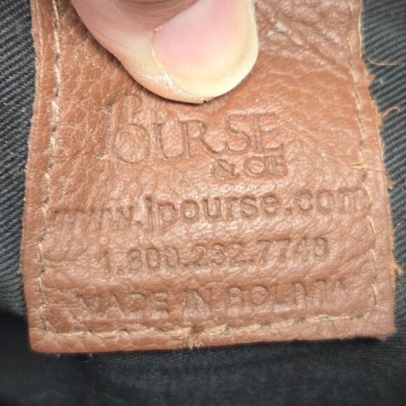 JP Ourse & Cie Brown Pebble Leather Traveler Crossbody Bag Purse Hidden Wallet - Picture 11 of 11